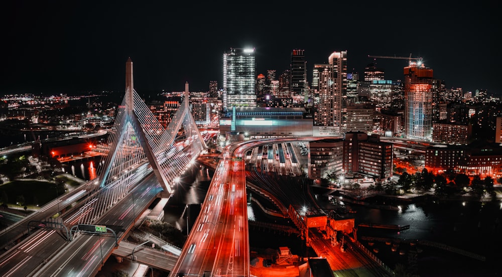 city buildings during night time