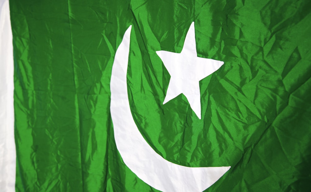 green and white star flag