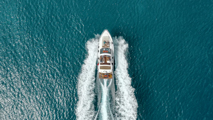 Cruise ship deck at sea