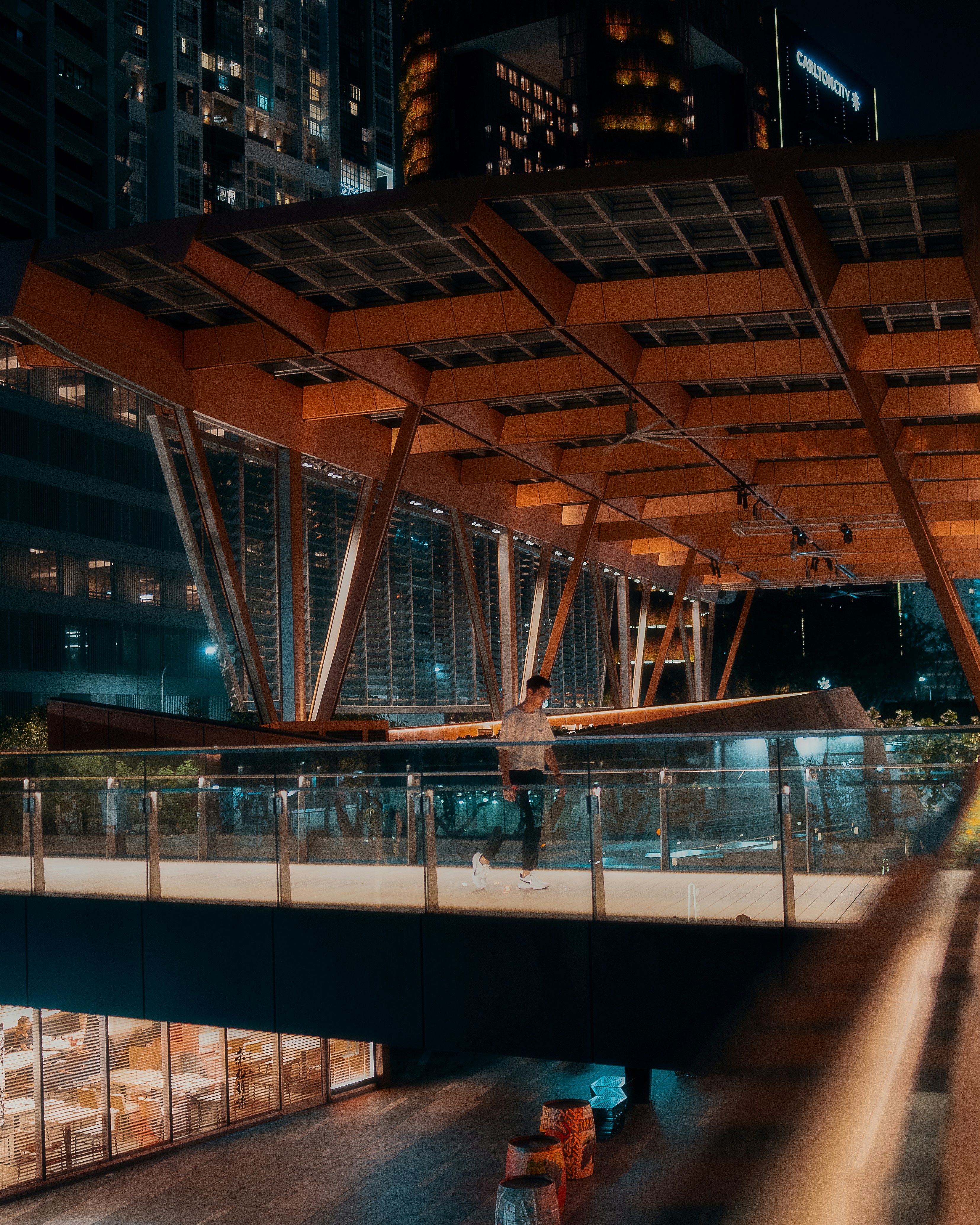 brown wooden building during night time