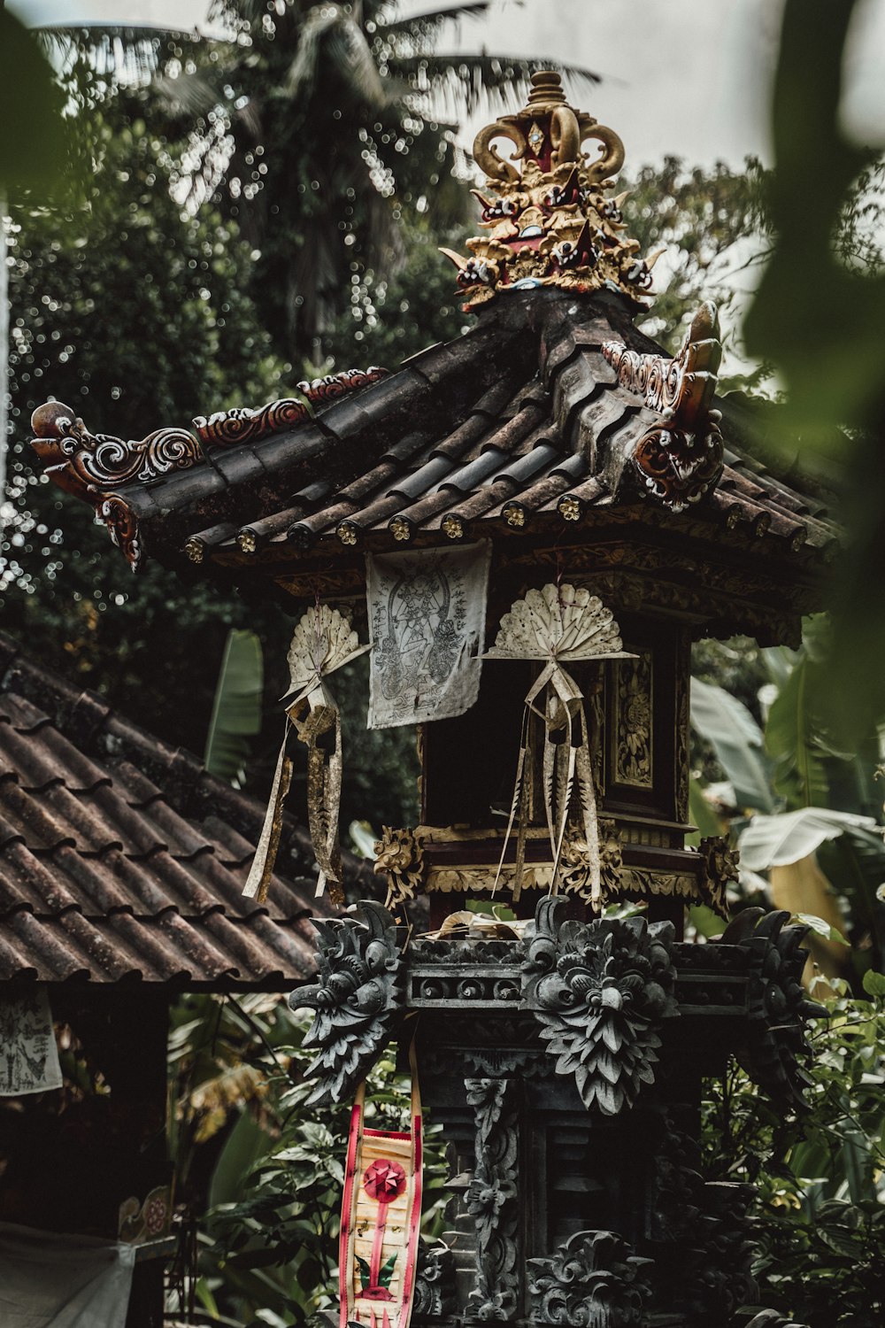 brown wooden roof with roof