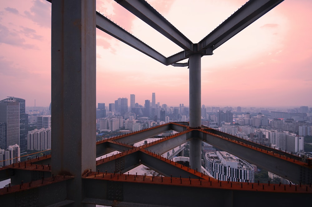 view of city from window