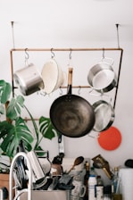 black frying pan on stove