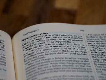 A close-up view of a page in a text, specifically The Pentateuch, highlighting a section titled 'Miscellaneous laws' that discusses various laws and guidelines.