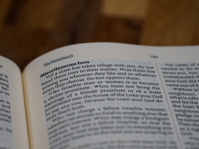 A close-up view of a page in a text, specifically The Pentateuch, highlighting a section titled 'Miscellaneous laws' that discusses various laws and guidelines.