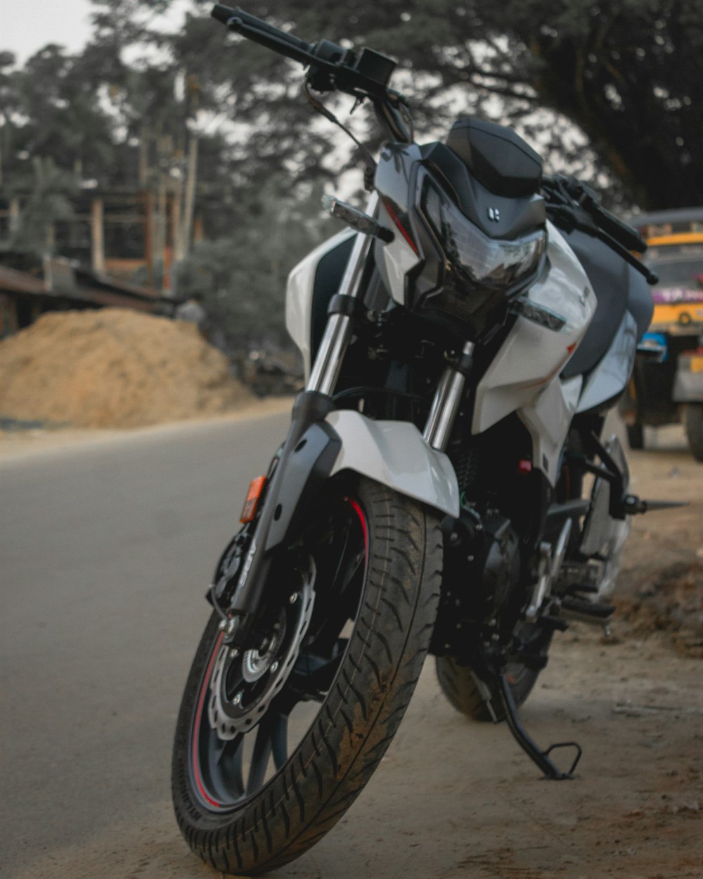 black and white sports bike on road during daytime