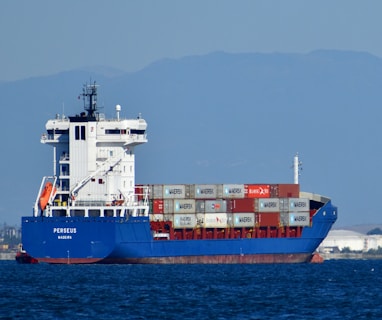 blue and white cargo ship on sea during daytime