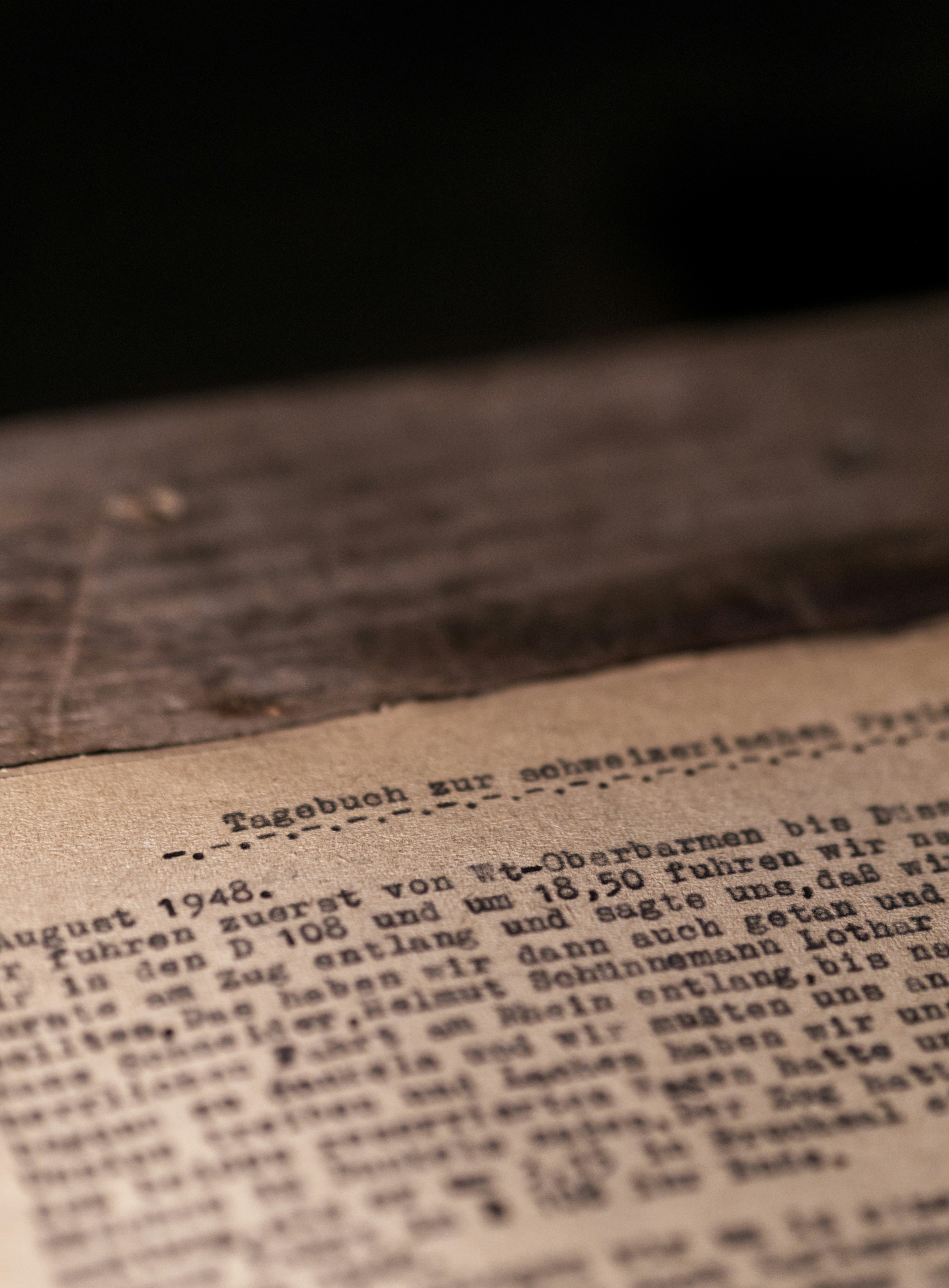 Old paper type writer written