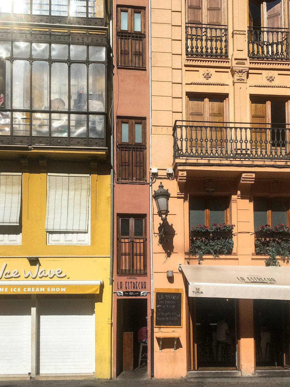 yellow and white concrete building