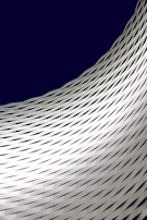 Abstract visualization of disruptive technology waves overlapping in dark tones.