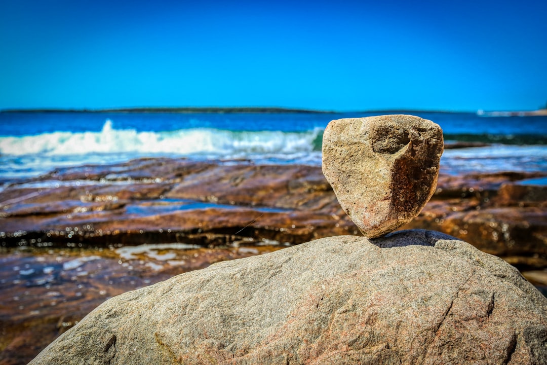 brown rock near body of water during daytime