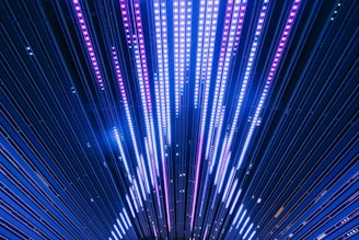 blue and green light streaks