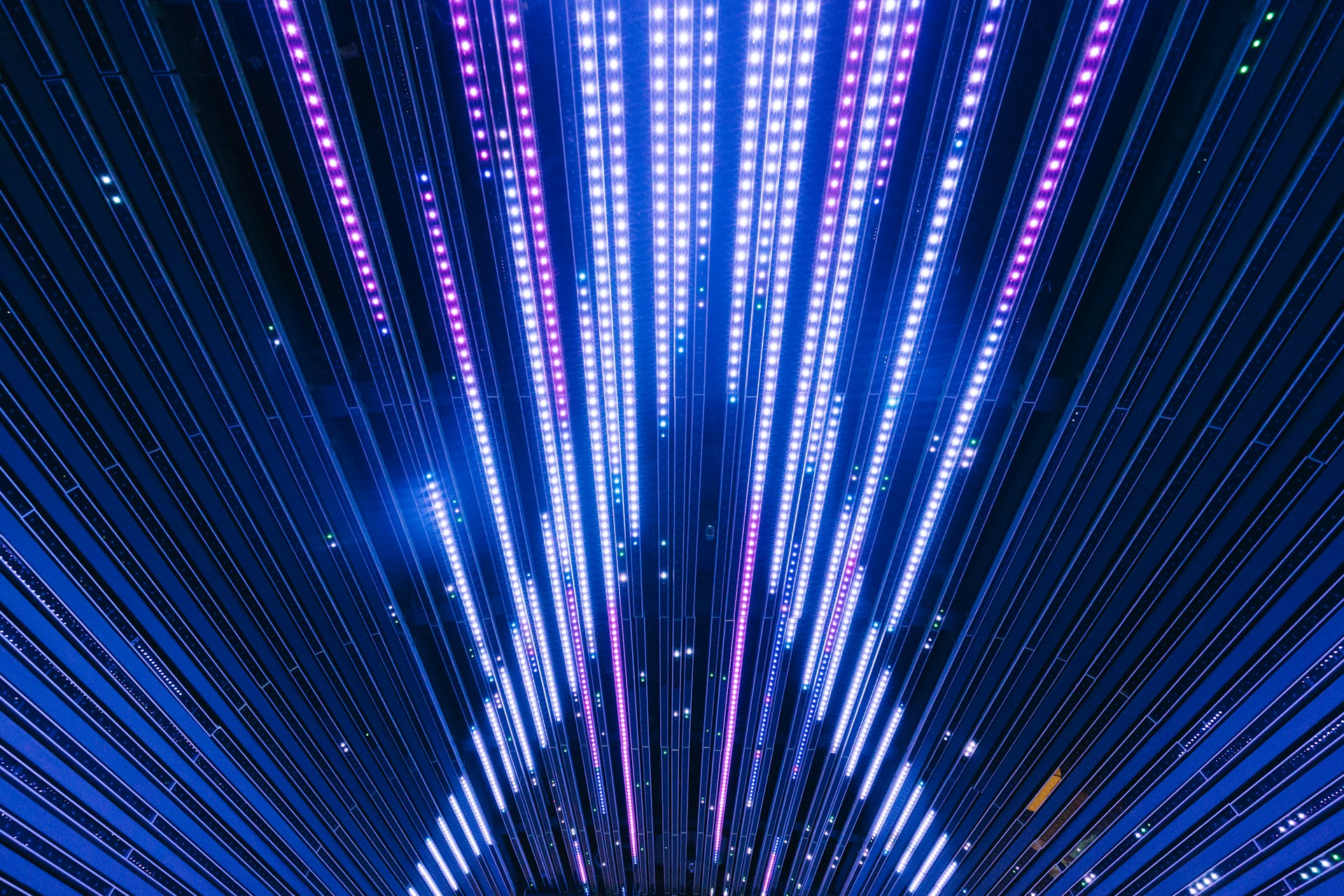 blue and green light streaks