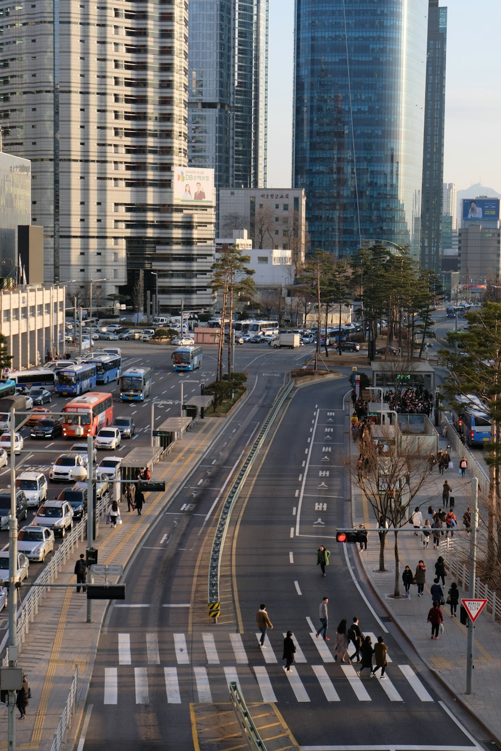 cars on road near buildings during daytime