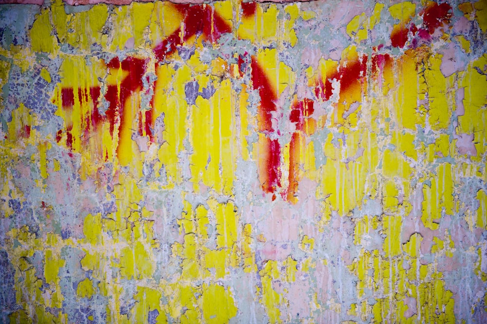 yellow red and blue abstract painting