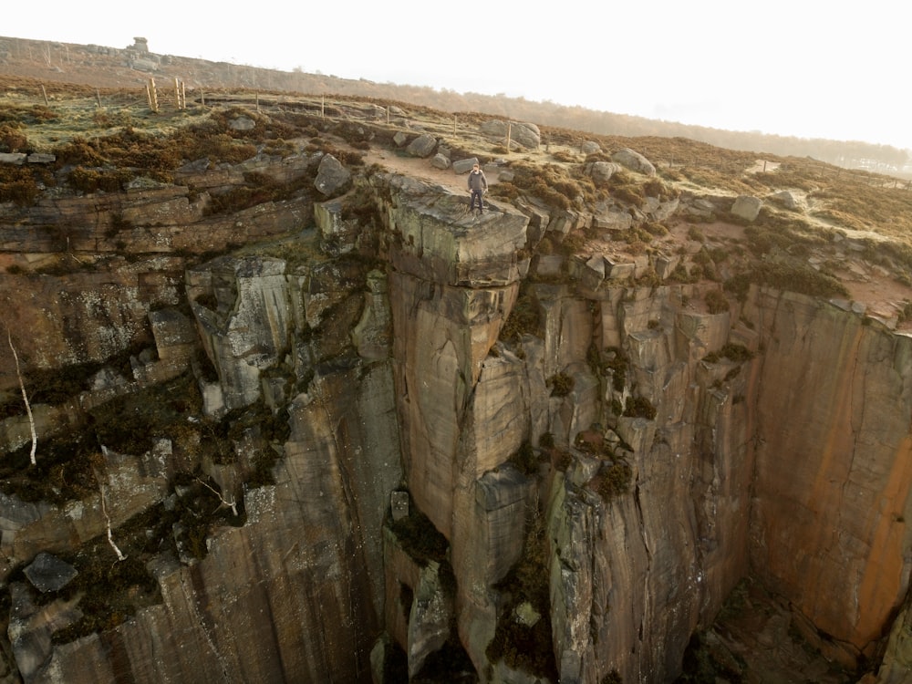 brown and gray rock formation