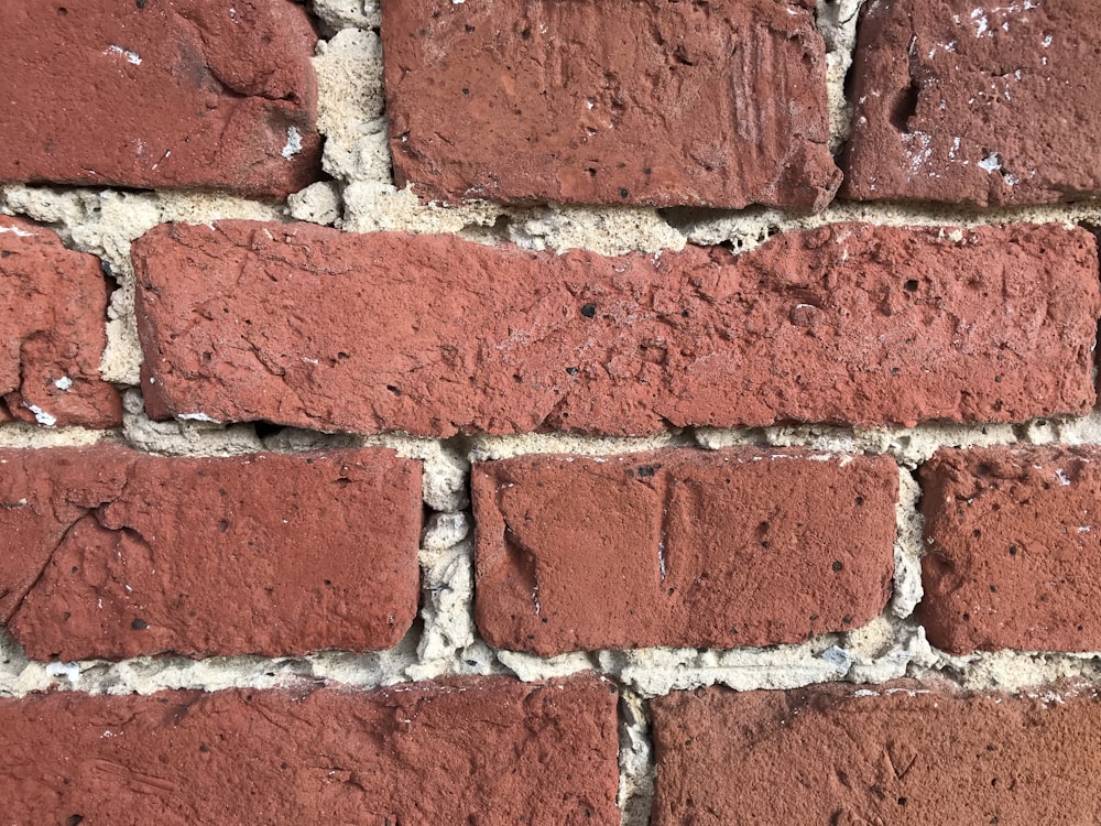 red and white brick wall