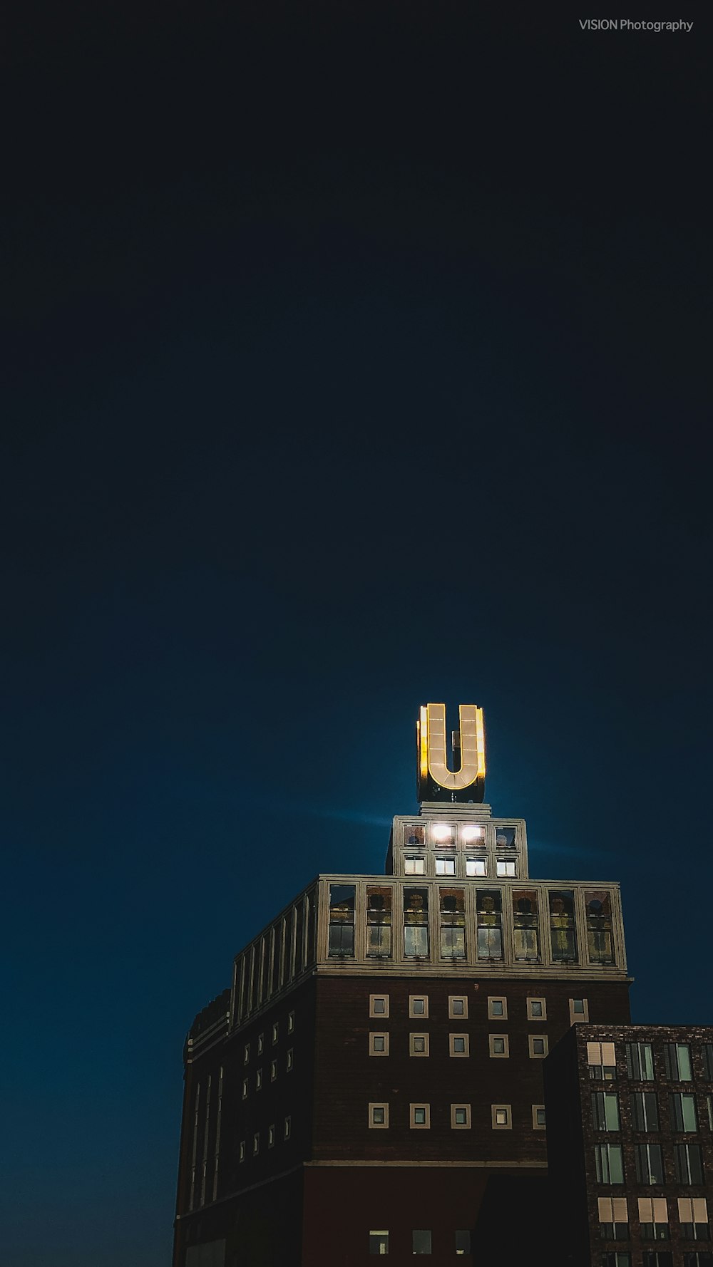 white concrete building during night time