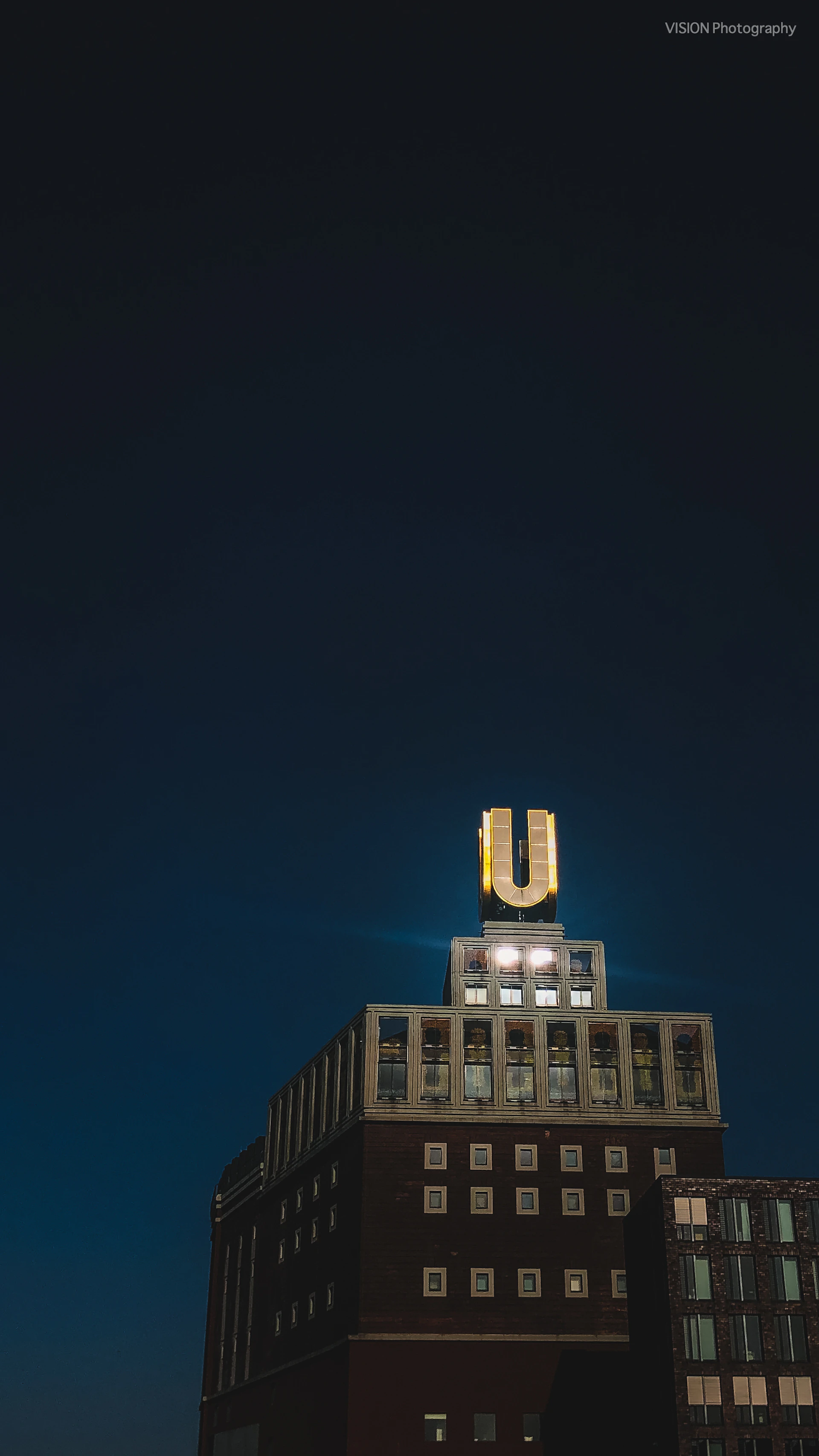 white concrete building during night time