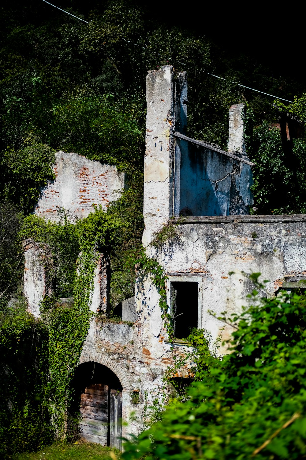 gray concrete building near green trees during daytime