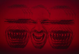 red and black wings illustration