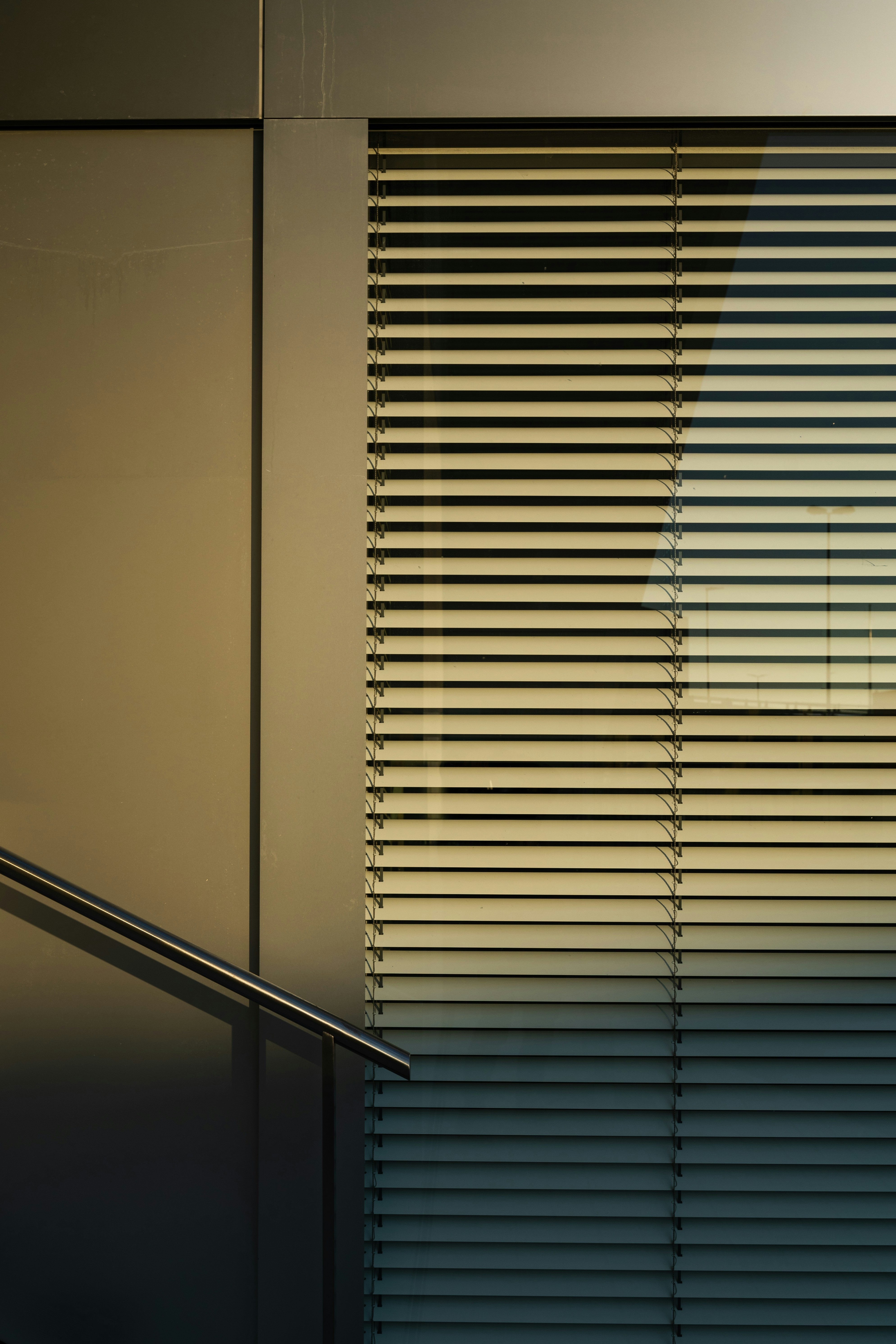 white window blinds on window