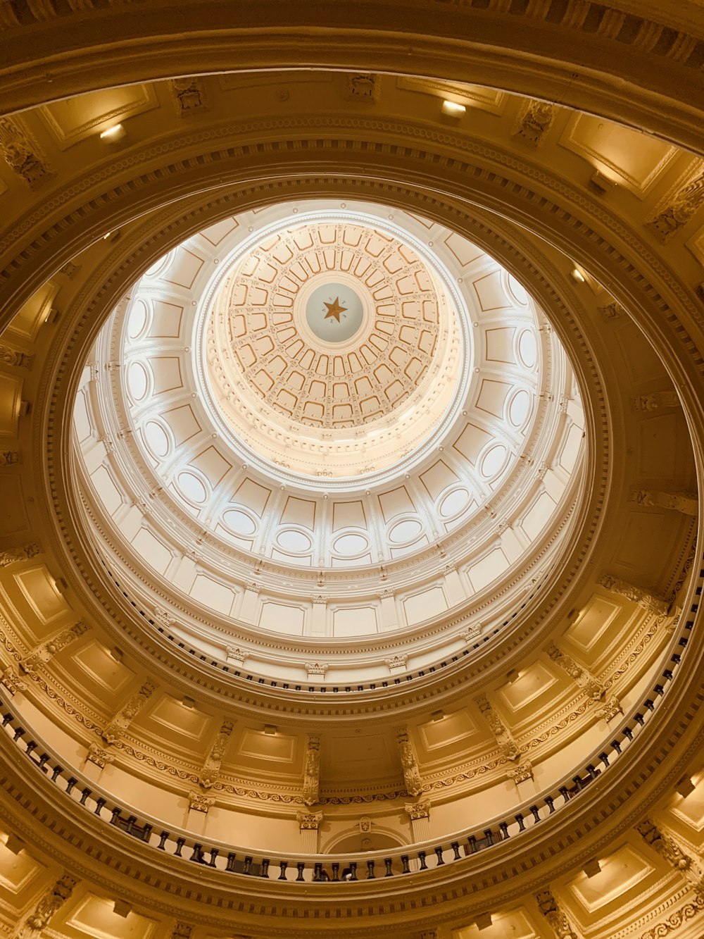 low angle photography of dome ceiling