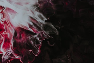 A haunting, abstract image swirling with dark reds and blacks, evoking the torment of a fractured mind.