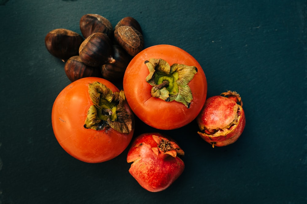 red tomato and black garlic