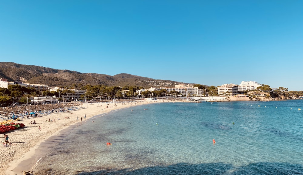 Gente en la playa durante el día