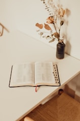 white book page on white table