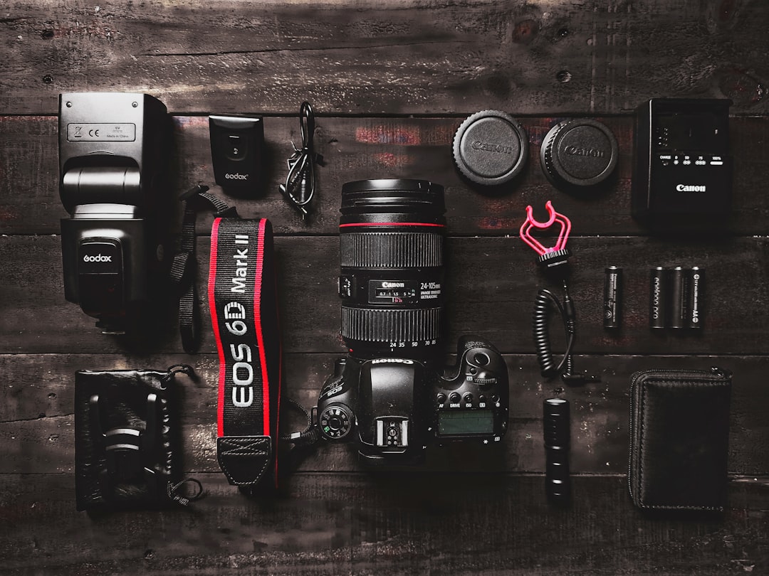 black and red nikon dslr camera, Product Shoot