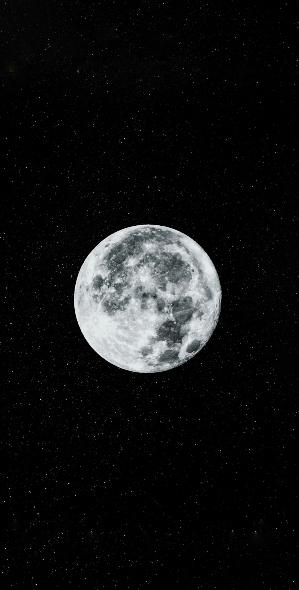 full moon on black background
