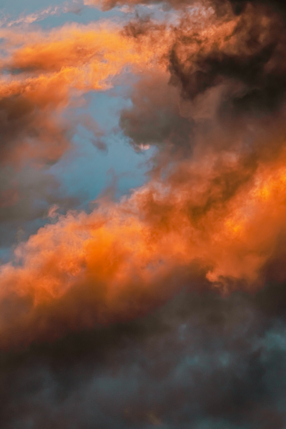 orange and black clouds during daytime