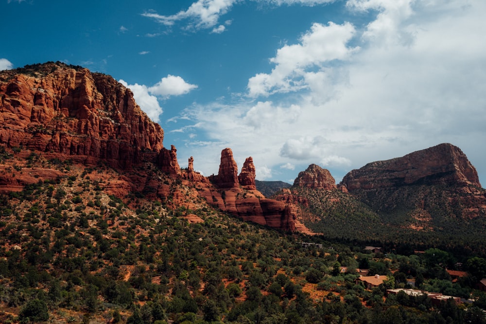 brown rock formation under blue sky during daytime