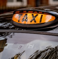 orange and black car tail light