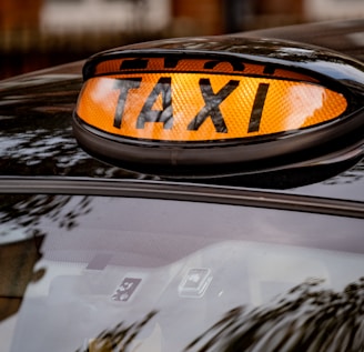 orange and black car tail light