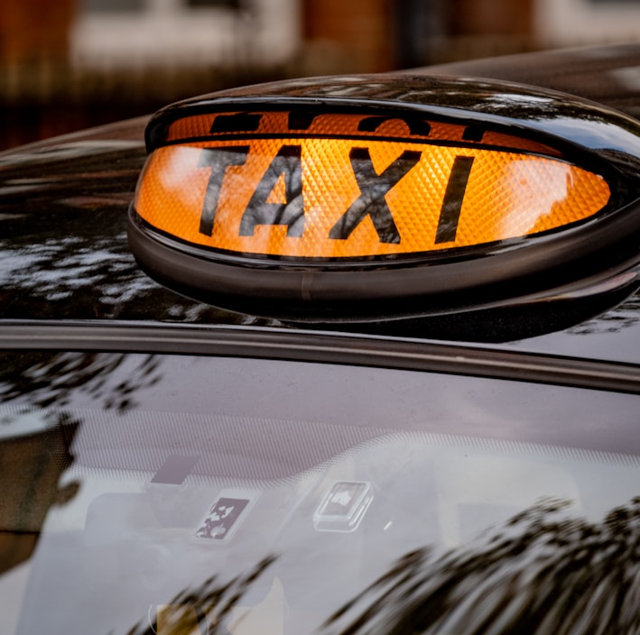 orange and black car tail light