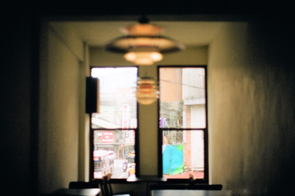 brown and white pendant lamp