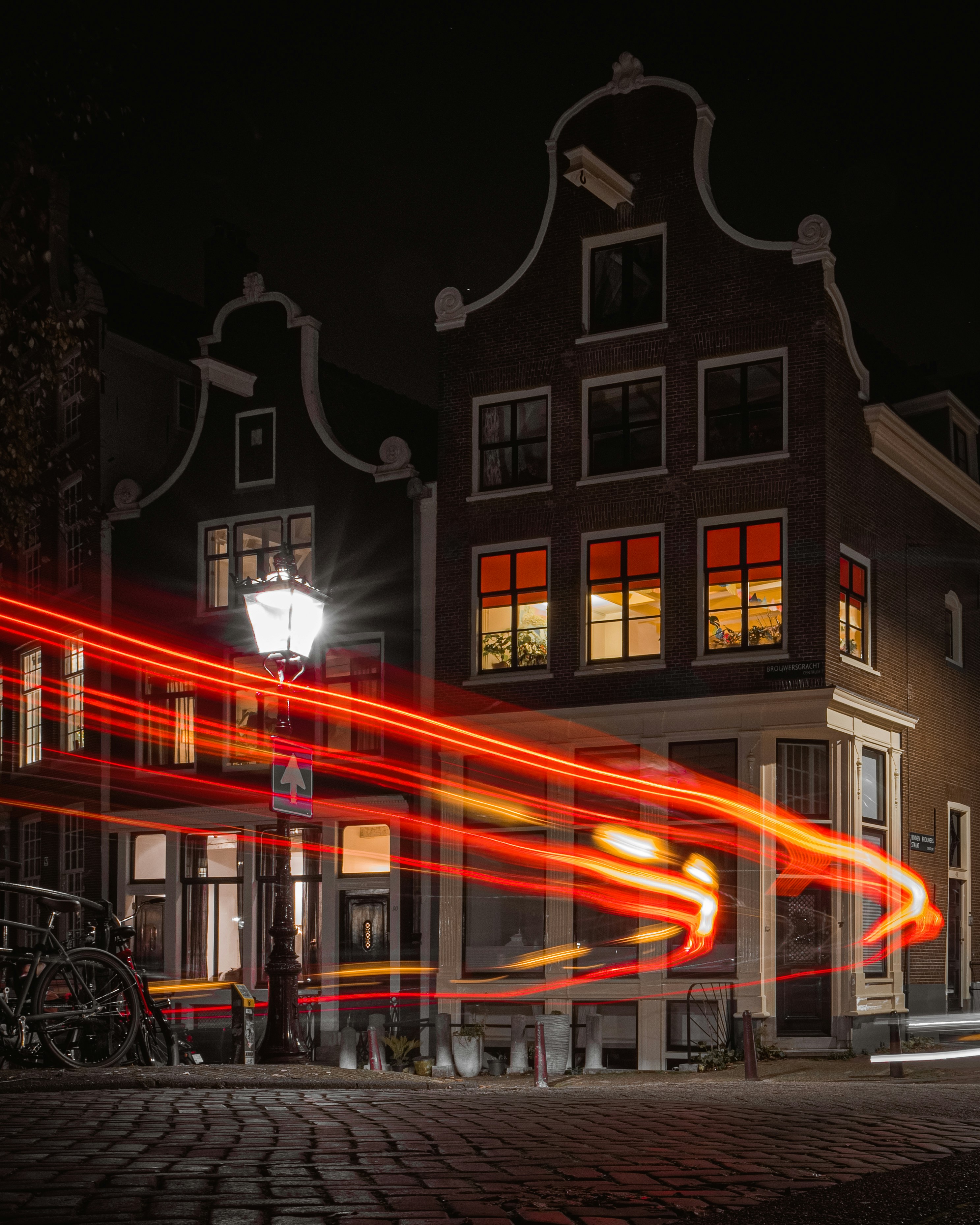 red and yellow lights on building during night time