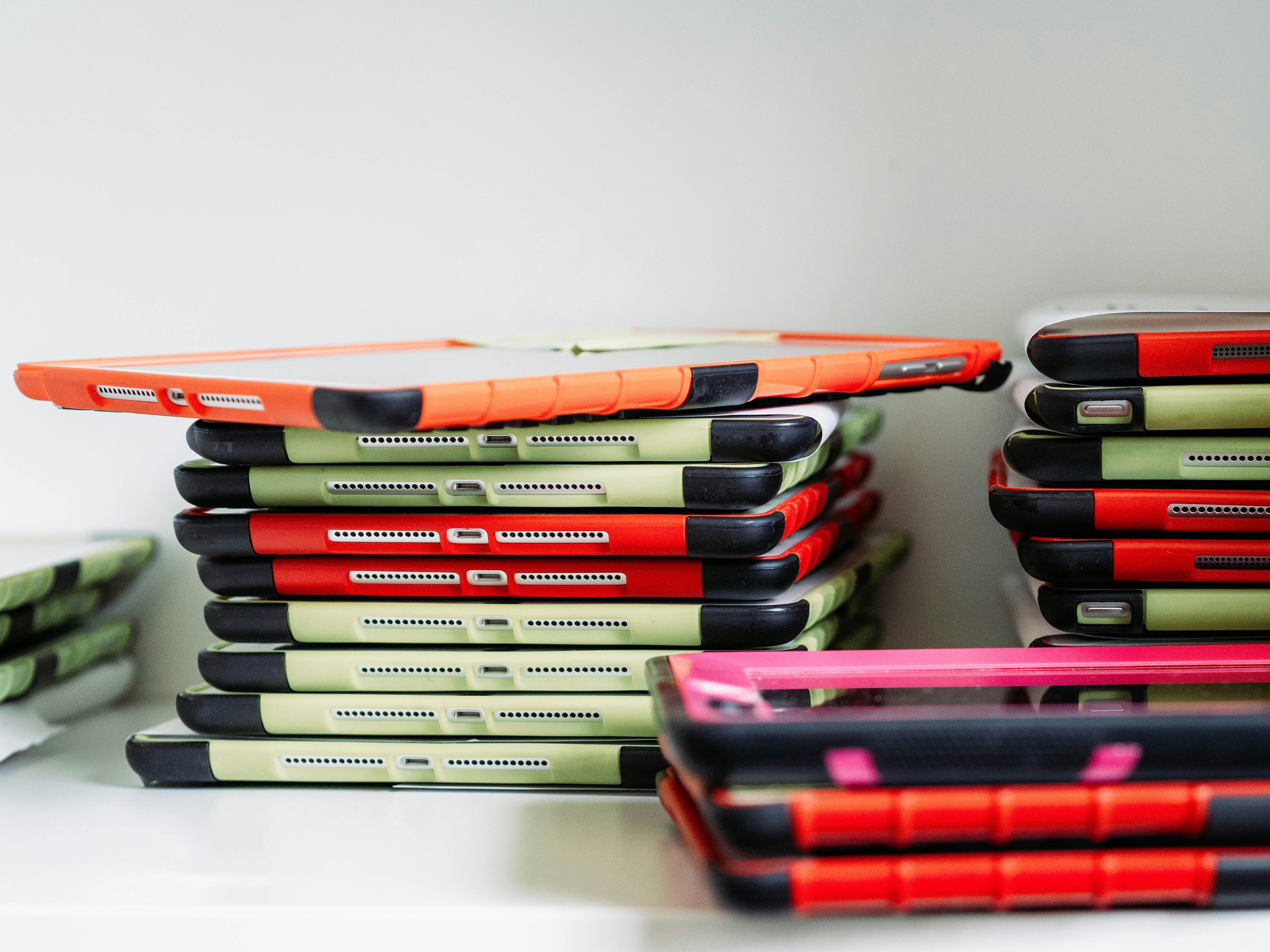 iPads used by students in school classrooms.