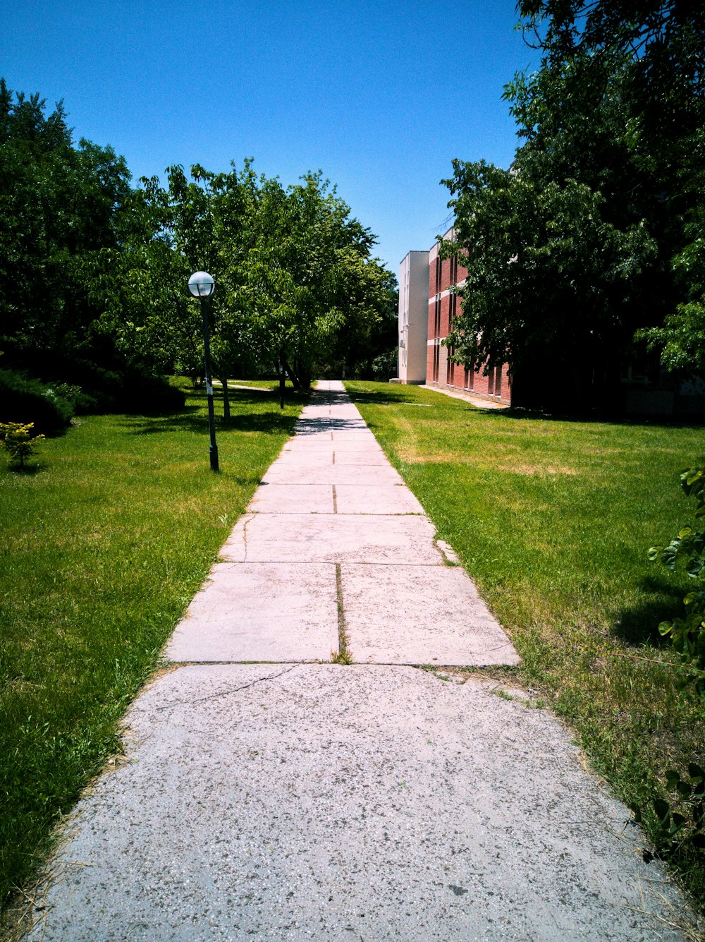 brown concrete building near green grass field during daytime