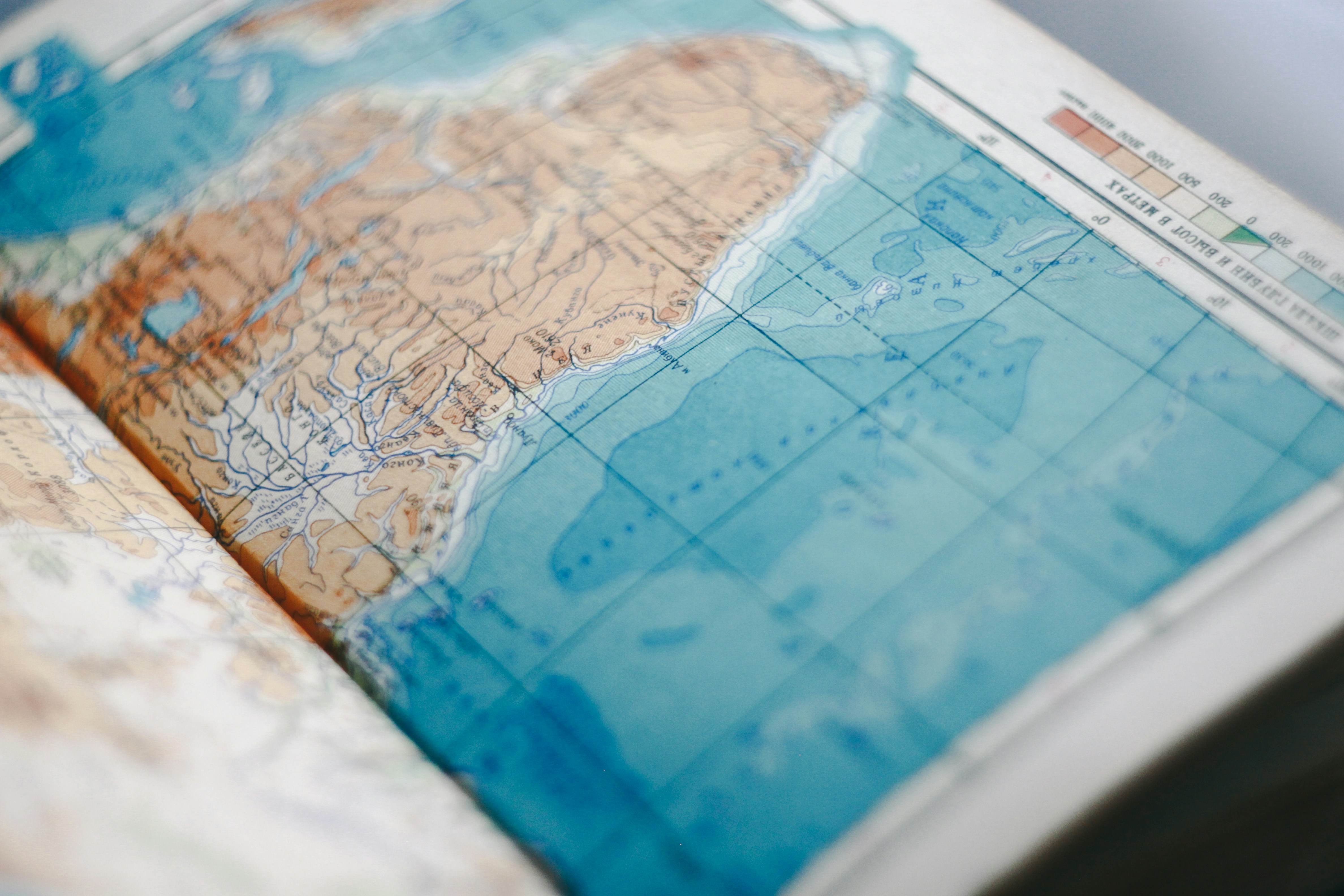 white blue and brown map, 