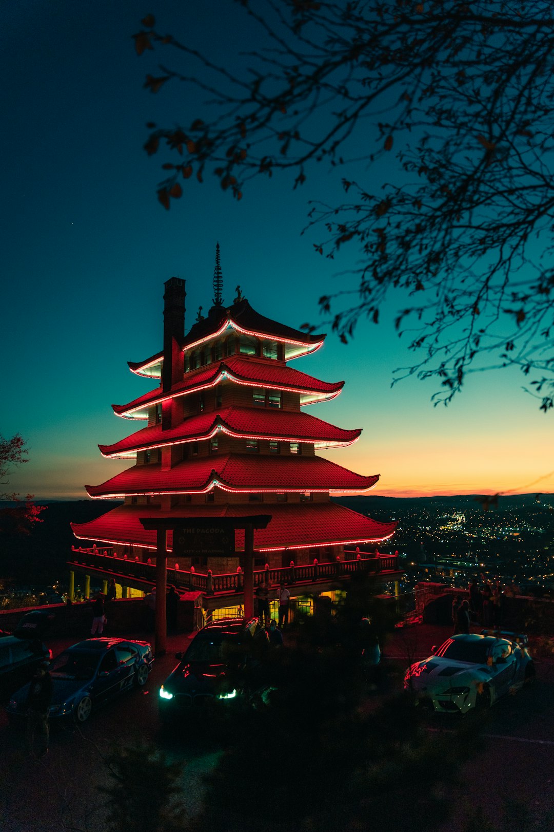 brown and white temple during night time