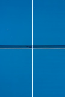 blue and white striped textile