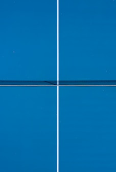 blue and white striped textile
