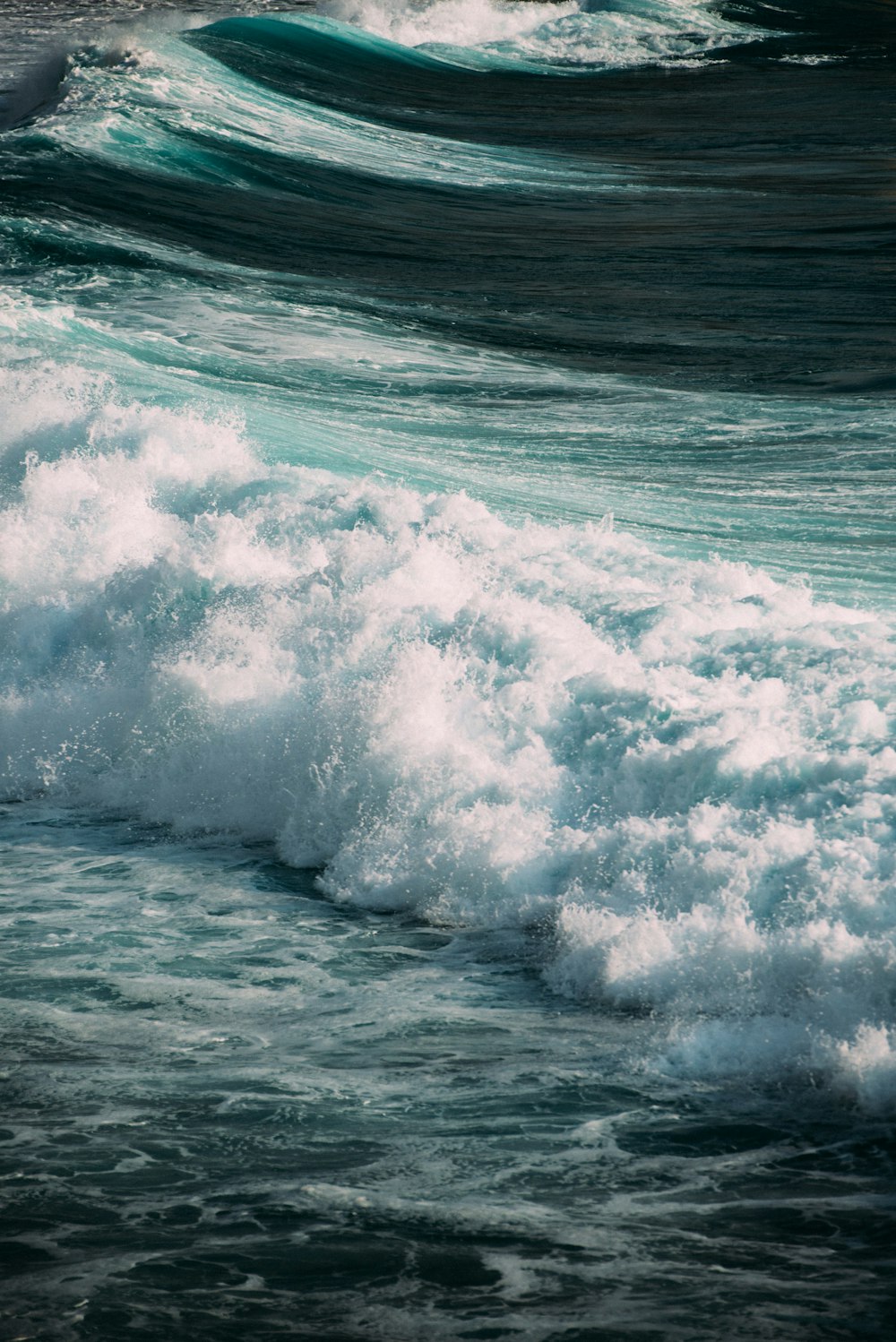 Onde dell'oceano che si infrangono sulla riva durante il giorno