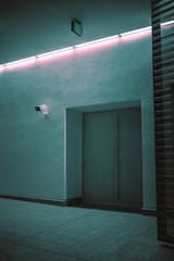 white wooden door closed in room