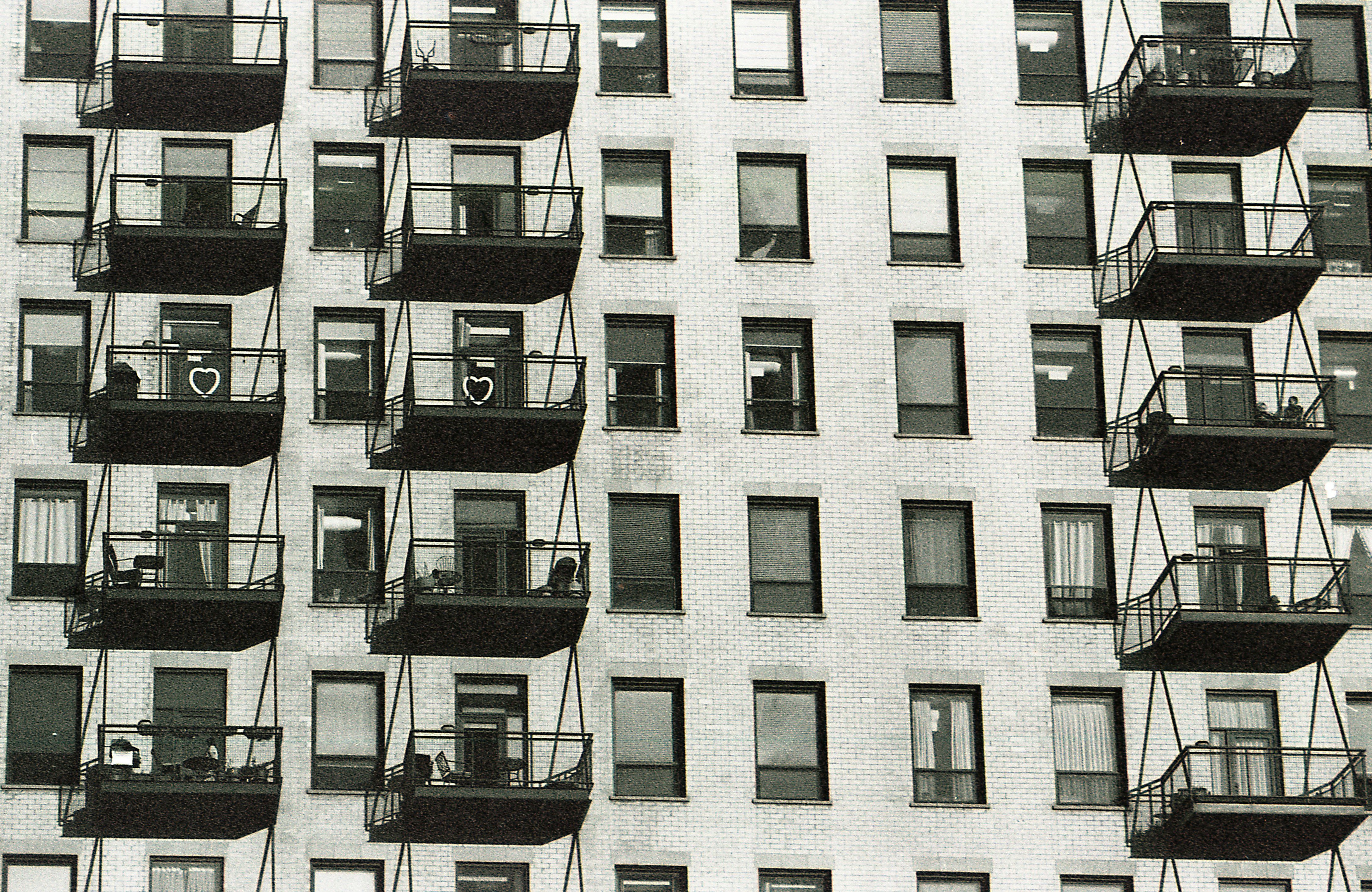 white and black concrete building