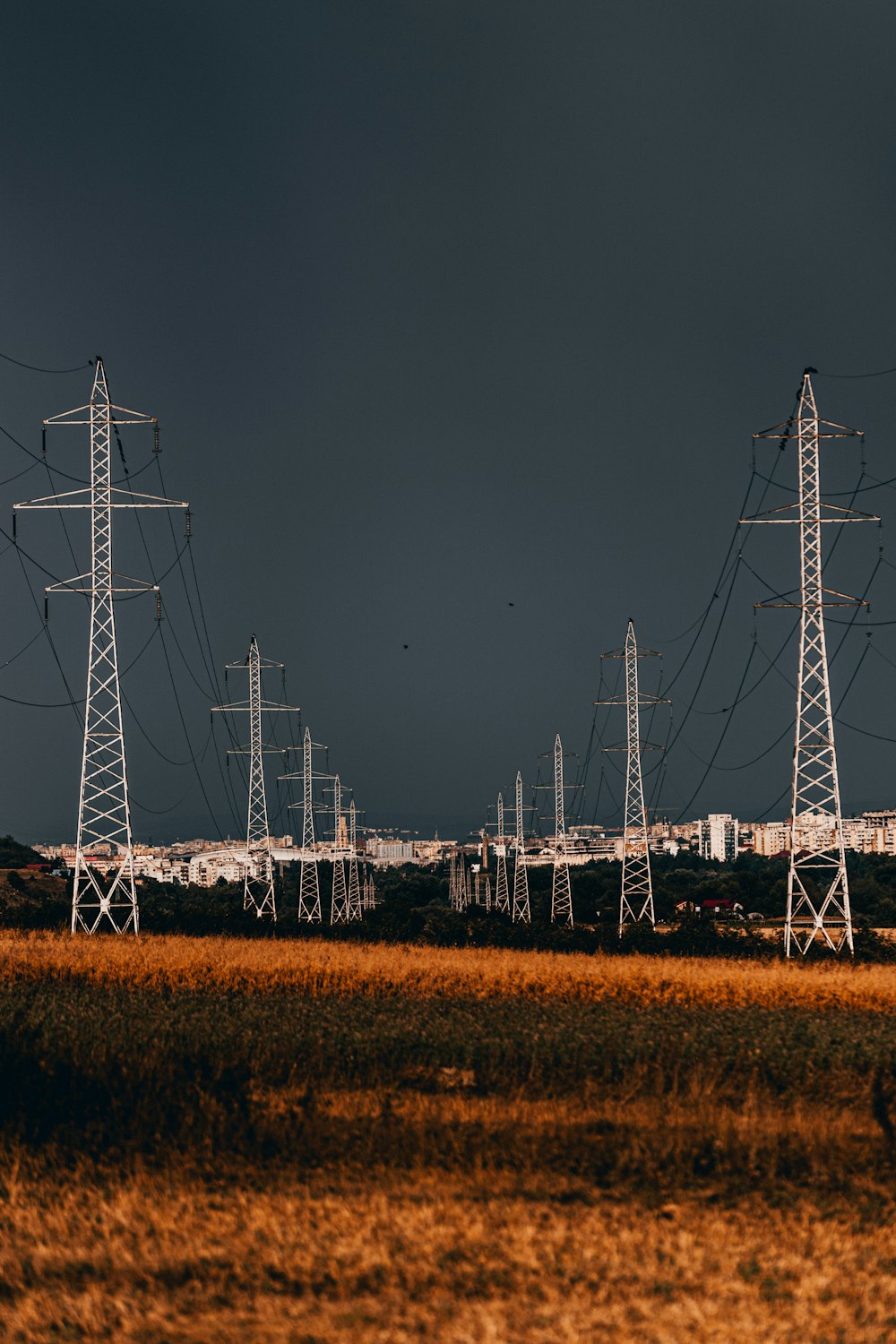 black and white metal tower